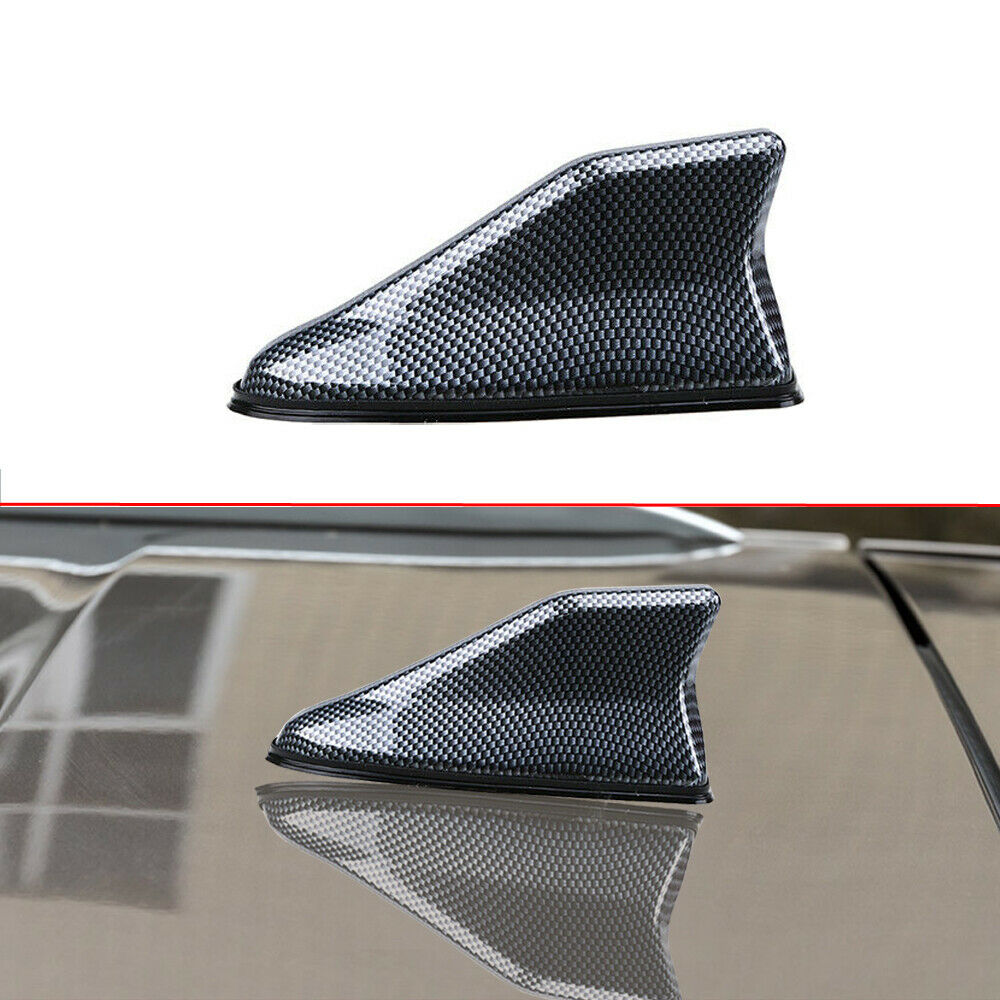 Carbon Fiber Style Car SUV Roof Shark Fin Aerial FM/AM Radio Signal Antenna