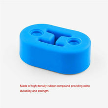 Universal 4Pcs Blue Polyurethane Rubber 2 Hole 73*12mm Exhaust Muffler Hanger