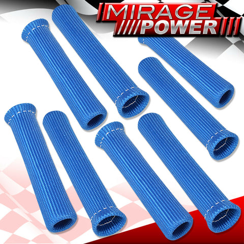 For Bmw 8 Piece Spark Plug Wire Insulator Protector Sleeve Plug Boot Motor Blue