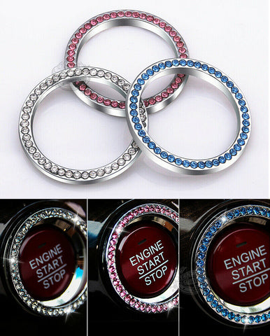 One Engine Start Stop Push Button Knob Key Switch decor ring trim Car Decor T