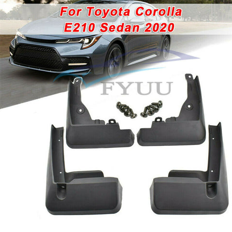 4 Pcs ABS Plastic Front Rear Mud Flaps Splash Guards For 2020 Corolla E210 Sedan