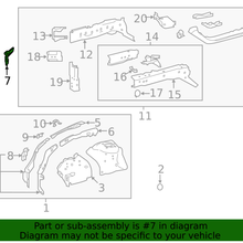 Genuine Toyota Fender Apron Brace 53835-02020