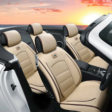 Deluxe PU leather Car SUV Seat Cover Full Set Front+Rear Cushion 5-Seats +Pillow