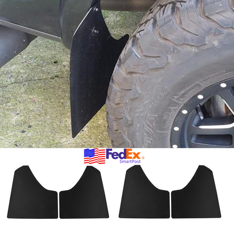 4PCS Black ABS Wheel Mudflaps Truck Pickup Moulding Trim Mud Guard 15.3