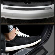 Carbon Fiber Vinyl Car Door Sill Scuff Plate Sticker Protector Parts Accessories