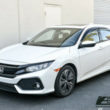 Mugen Style Smoke Tinted Side Vent Window Visors For 16-Up Honda Civic Hatchback