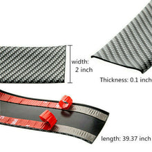Car Door Sill Plate Threshold Matt Carbon Fiber Texture Vinyl Wrap Sticker Black