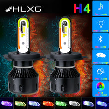 2X H4 H7 H11 9005 9006 CSP LED Headlight + RGB Bluetooth Phone Control