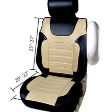 PU Leather Car 5 Seats Covers Cushion Front & Rear Frontier 88255 Bk/Tan