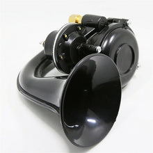 1x Air Horn 135db Loud Trumpet with Electric Valve Flat For 12V Auto Car Vehicle