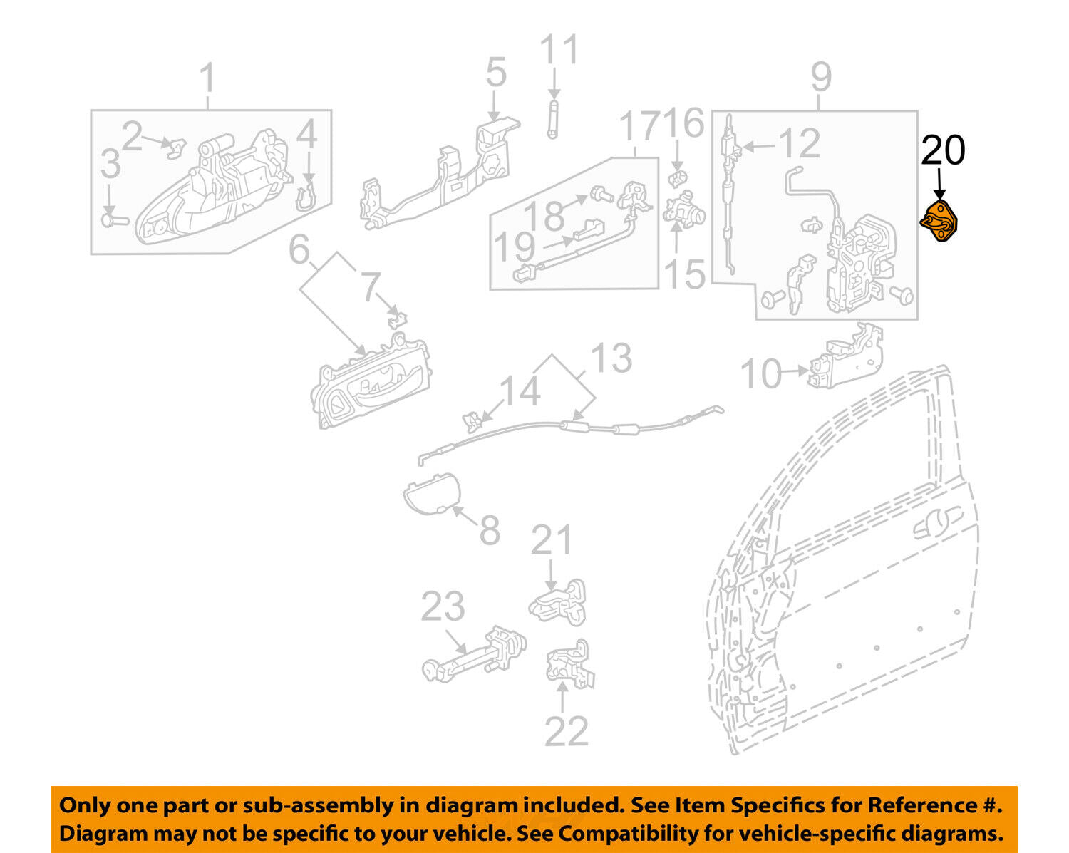 HONDA OEM Front Door-Striker 72135SDAA01