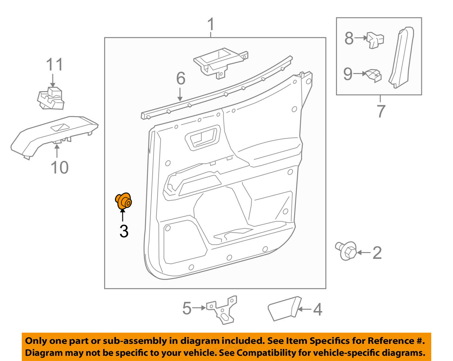 TOYOTA OEM 12-17 Camry Front Door-Door Trim Panel Clip 677730E020