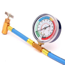 R-134 R134A AC Refrigerant Recharge Hose Can Tap + Gauge w/ Brass Fitting Tool