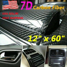 7D Glossy Carbon Fiber Vinyl Film Car Interior Wrap Stickers Auto Bubble-Free