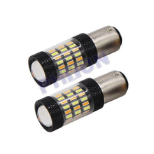 2x 1157 60SMD 4014 LED Turn Signal Light Bulbs White Amber Dual Color Switchback