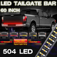 60" Triple 504 LED Tailgate Light Bar Car Truck Strip Reverse DRL Brake Signal