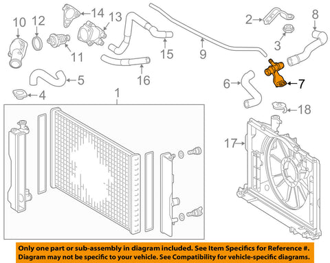 TOYOTA OEM 2018 Corolla 1.8L-L4 Radiator-Connector Pipe 165770T031