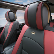 Leatherette Seat Cushion Cover Front Bucket For Auto Car SUV Van Burgundy Black