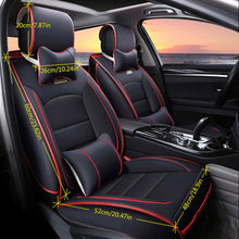 Deluxe PU leather Car SUV Seat Cover Full Set Front+Rear Cushion 5-Seats +Pillow