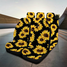 7pc Front Rear Sunflower Car Seat Cover 5Sit Cushion Washable Universal Interior