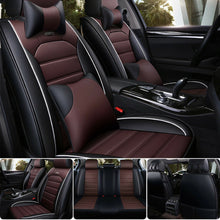 11Pcs Car Seat Cover Protector+Cushion Front & Rear Full Set PU Leather Interior