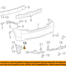 TOYOTA OEM Rear Bumper-Side Seal Clip 9046706206C0