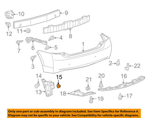 TOYOTA OEM Rear Bumper-Side Seal Clip 9046706206C0