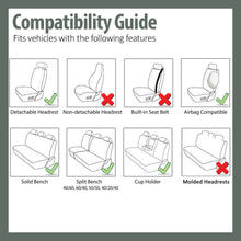 Car Seat Covers For Sedan SUV Truck Set Zipper Split Bench Gray Black