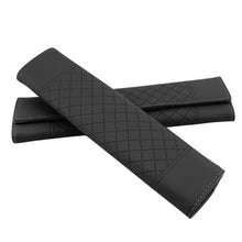 2x Car Safety Belt Covers PU Leather Seat Belt Shoulder Pad Black Accessories