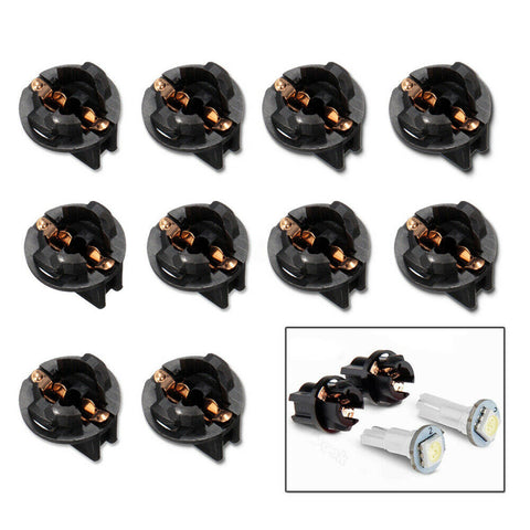 10pcs T10 W5W 168 194 Wedge Instrument Panel Dash Light Base Socket Twist Lock
