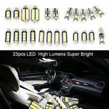23pc Car Interior Lights LED Map Dome Reading Trunk Bulb License Plate Door Kit
