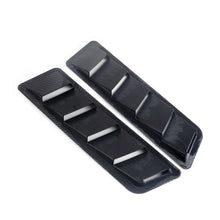 2x Carbon Fiber Look Universal Car Bonnet Hood Vent Cover Louver Air Flow Intake