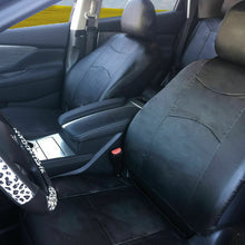 2 Black PU Leather Front Car Seat Covers to Rouge 853 Black