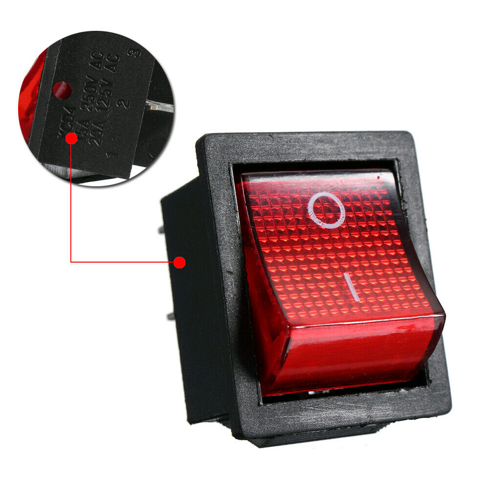 Car 2Pin Generator Stop Run Switch 250V/20A 125V AC Wen Power Pro Rocker Switch