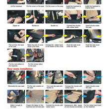 Beige Luxury PU Leather Car Seat Covers Front&Rear Cushions w/Pillow Accessories