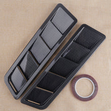 2x Carbon Fiber Look Universal Car Bonnet Hood Vent Cover Louver Air Flow Intake