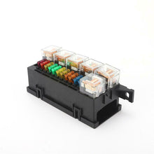 11 Way Car Relay Fuse Box With 6Pcs 5-Pin 12V 80A Relay + 11Pcs Fuses Universal