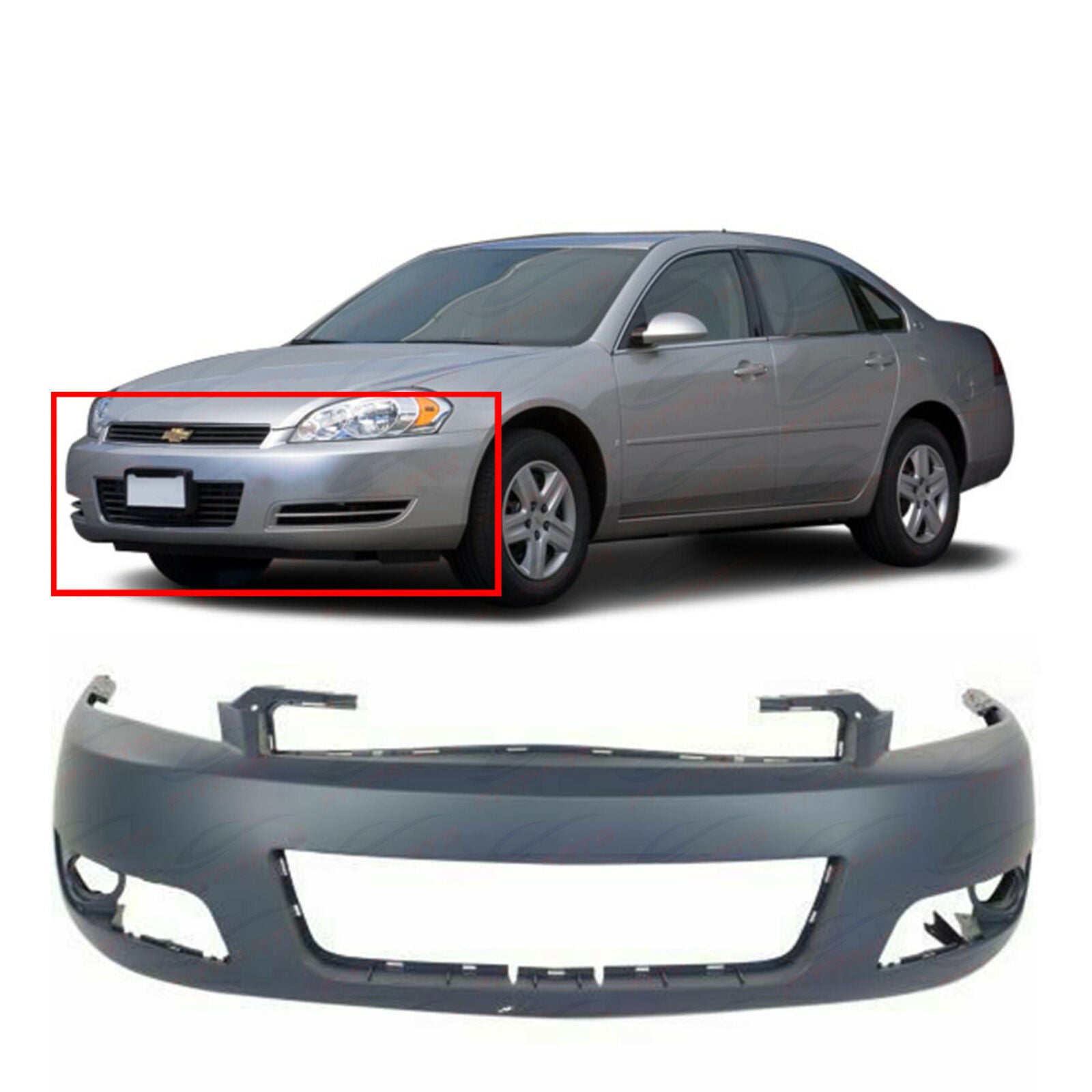 New Front Bumper Cover for Chevrolet Impala 2006-2016 GM1000764