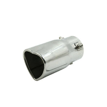 1x 63mm Silver Heart Shaped Tail Throat Exhaust Pipe Muffler Tip Car Accessories