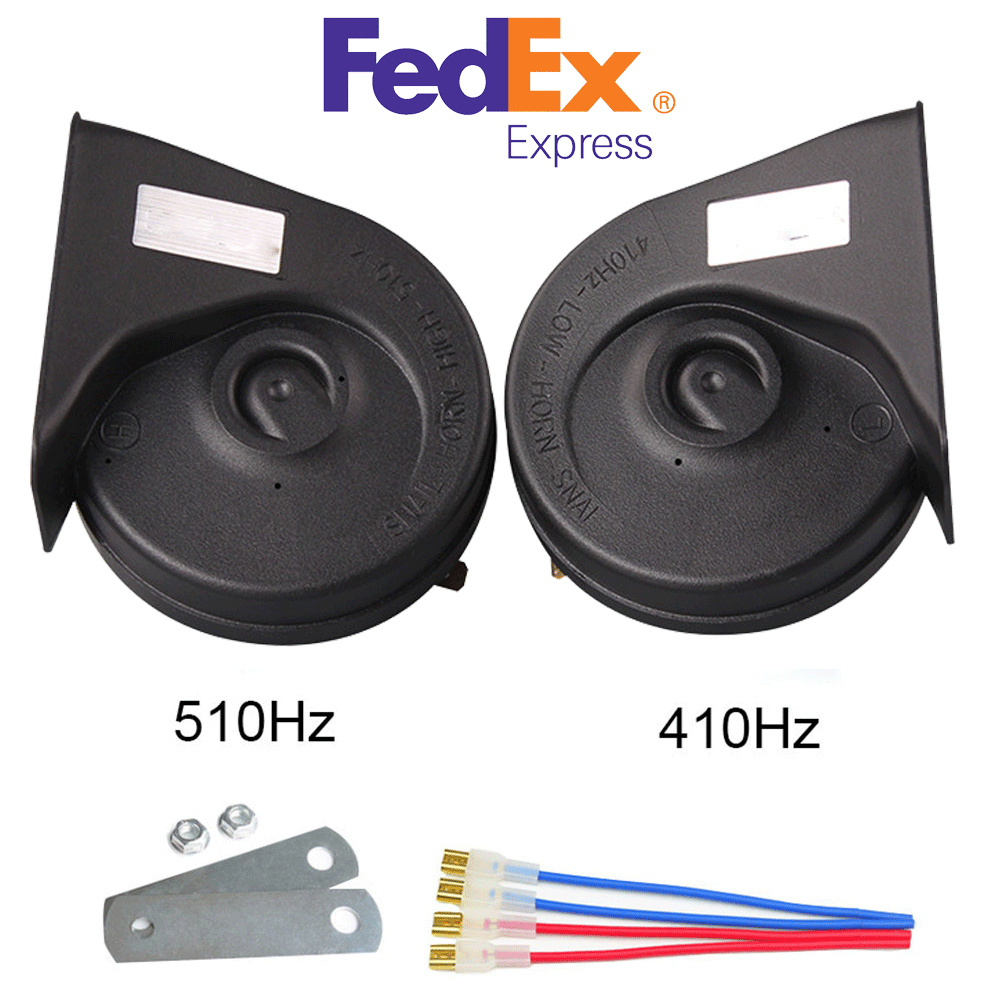 2pcs 12V Car Truck Dual Pitch Universal Snail Horns Loud Tone w/ Wire & Brackets
