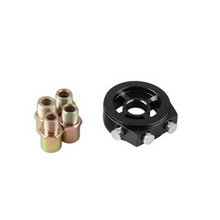 1/8 NPT Universal Aluminum Car Oil Filter Cooler Sandwich Plate Adapter Black