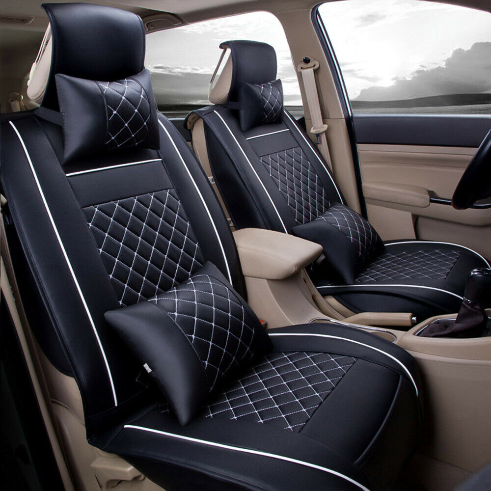 Universal 5-Sit PU Leather Car Seats Covers Cushions Set Accessories Protector
