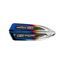 2x Mugen Burnt Blue Metal Carbon Fiber Emblem Car Trunk Side Wing Fenders Badge