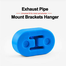 Universal 4Pcs Blue Polyurethane Rubber 2 Hole 73*12mm Exhaust Muffler Hanger