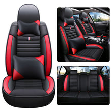 Car Seat Covers Top PU Leather Front & Rear Full Set Universal for 5-Seats Cars