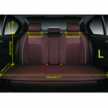 11PCS Luxury Universal PU Leather Car Seat Covers 5 Seats Front+Rear Pillows Set