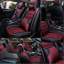 5D Car Seat Covers PU Leather Front Rear Set Universal Car Accessories Interior