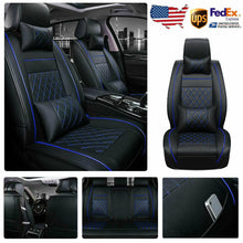 PU Leather Car SUV Seat Cover Pillows Protector Breathable Cushion Set Universal