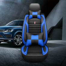 Universal 5-Seats Car SUV Seat Cover PU Leather Cushion Front Rear W/Pillows Set