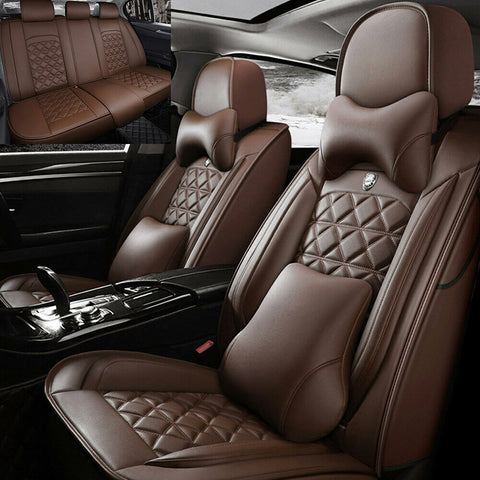5-Sit Car Seat Cover Cushions Surrount Protector w/Pillow Interior Accessories